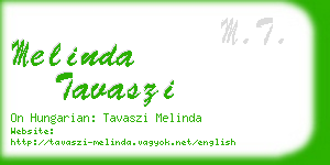 melinda tavaszi business card